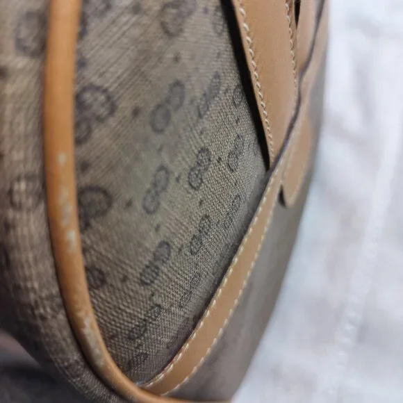 Authentic Vintage Gucci Micro GG Supreme Boston Bag Web Stripe Pristine Interior - Picture 6 of 15